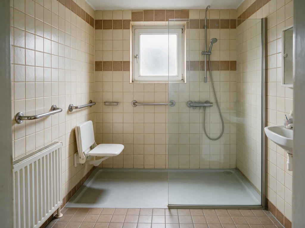 Nachher: leicht begehbare Dusche